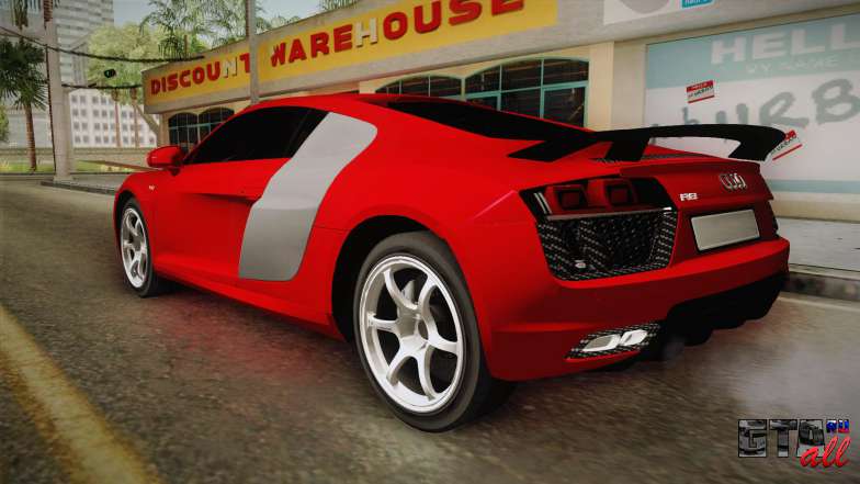 Audi R8 2017 для GTA San Andreas вид сзади