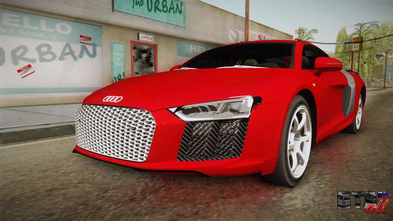 Audi R8 2017 для GTA San Andreas передняя часть