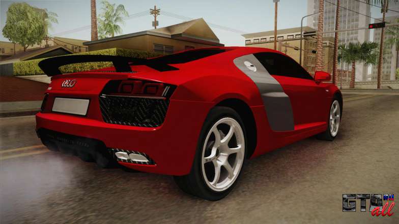 Audi R8 2017 для GTA San Andreas задняя часть