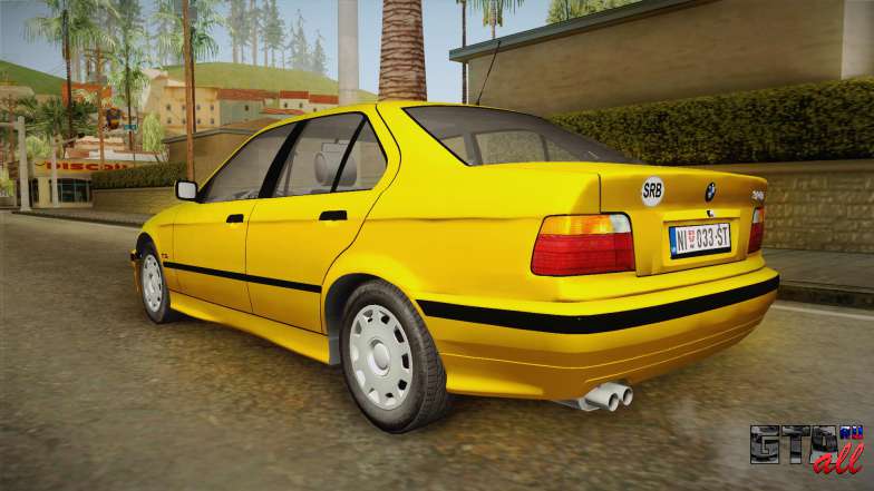 BMW 320i E36 для GTA San Andreas вид сзади