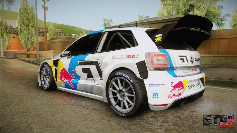 Volkswagen Polo R WRC для GTA San Andreas вид сзади