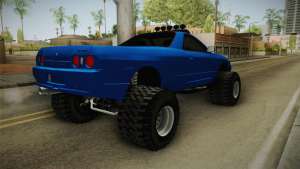 Nissan Skyline R32 Pickup Off Road для GTA San Andreas задняя часть