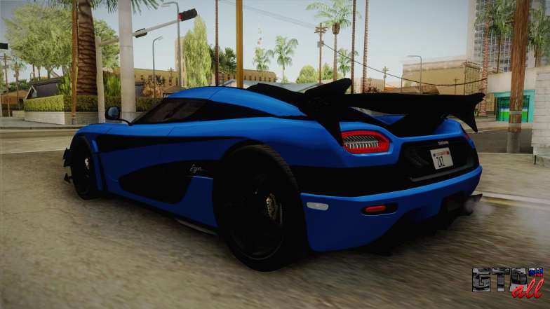 Koenigsegg Agera RS v1 для GTA San Andreas - задняя часть