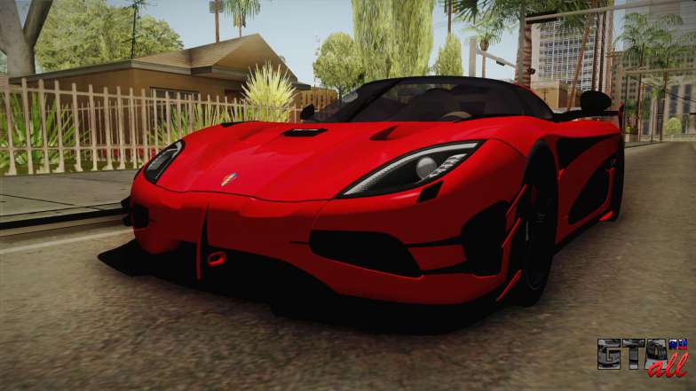 Koenigsegg Agera RS v2 для GTA San Andreas - передняя часть