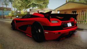 Koenigsegg Agera RS v2 для GTA San Andreas - задняя часть