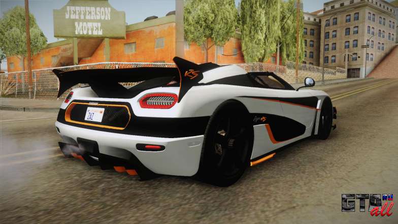 Koenigsegg Agera RS v3 для GTA San Andreas - задняя часть