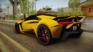 Asphalt 8 - Fenyr SuperSport W Motors для GTA San Andreas вид сзади