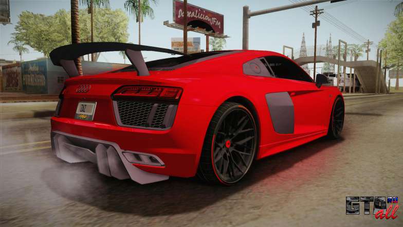 Audi R8 Vorsteiner для GTA San Andreas вид сзади