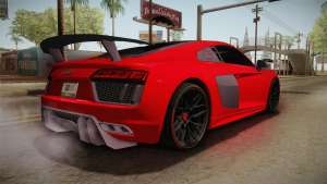 Audi R8 Vorsteiner для GTA San Andreas вид сзади