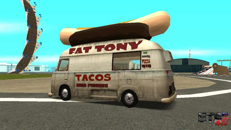 HotDog Fat Tony Tacos Tining 4X4 для GTA San Andreas вид сбоку