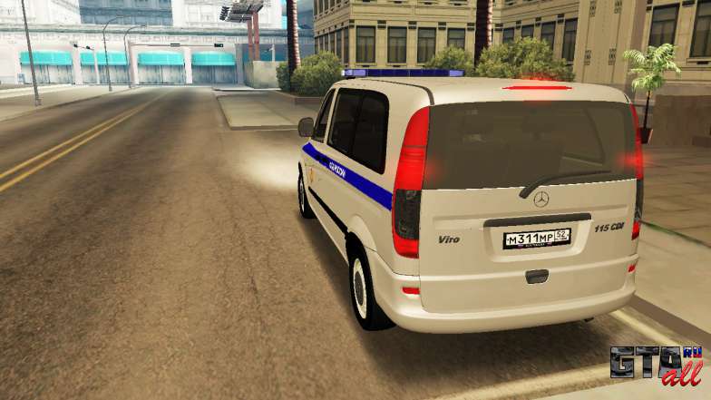 Mercedes-Benz Vito FSB для GTA San Andreas задняя часть