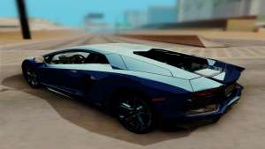 Lamborghini Aventador для GTA San Andreas вид сзади