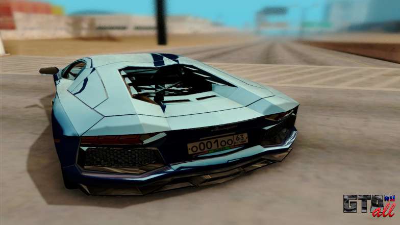 Lamborghini Aventador для GTA San Andreas задняя часть