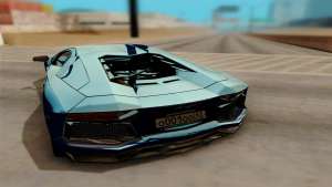 Lamborghini Aventador для GTA San Andreas задняя часть