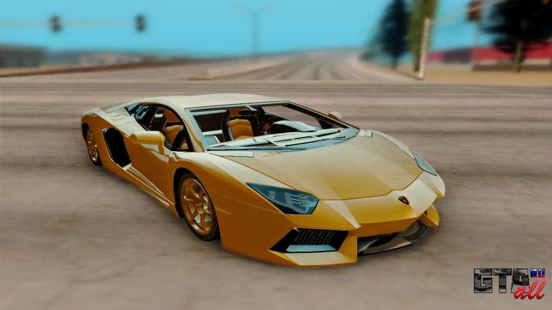 Lamborghini Aventador для GTA San Andreas вид спереди