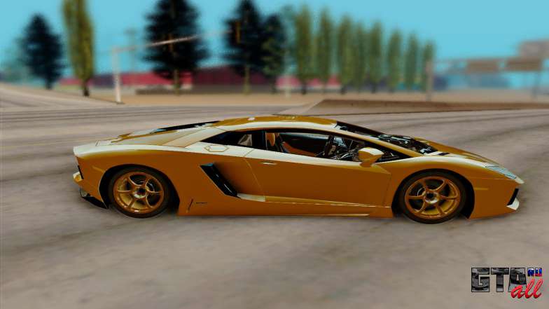 Lamborghini Aventador для GTA San Andreas вид сбоку