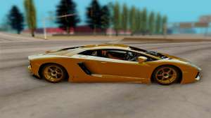 Lamborghini Aventador для GTA San Andreas вид сбоку