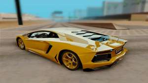 Lamborghini Aventador для GTA San Andreas вид сзади