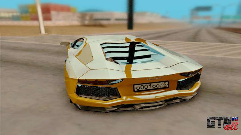 Lamborghini Aventador для GTA San Andreas задняя часть