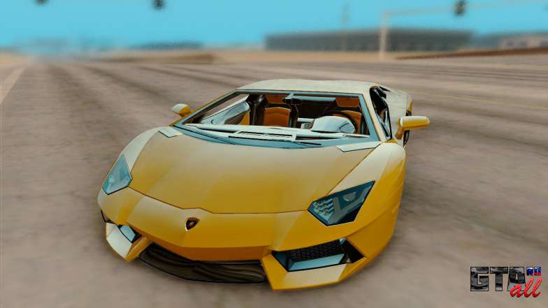 Lamborghini Aventador для GTA San Andreas передняя часть