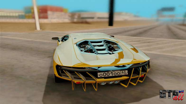 Lamborghini Centenario для GTA San Andreas задняя часть