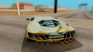 Lamborghini Centenario для GTA San Andreas задняя часть