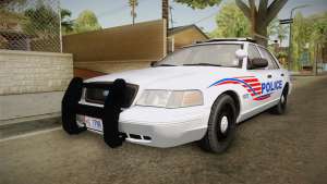 Ford Crown Victoria Police v1 для GTA San Andreas - передняя часть