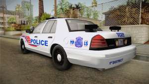 Ford Crown Victoria Police v1 для GTA San Andreas - задняя часть