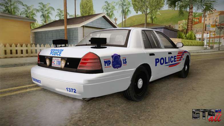 Ford Crown Victoria Police v2 для GTA San Andreas - задняя часть