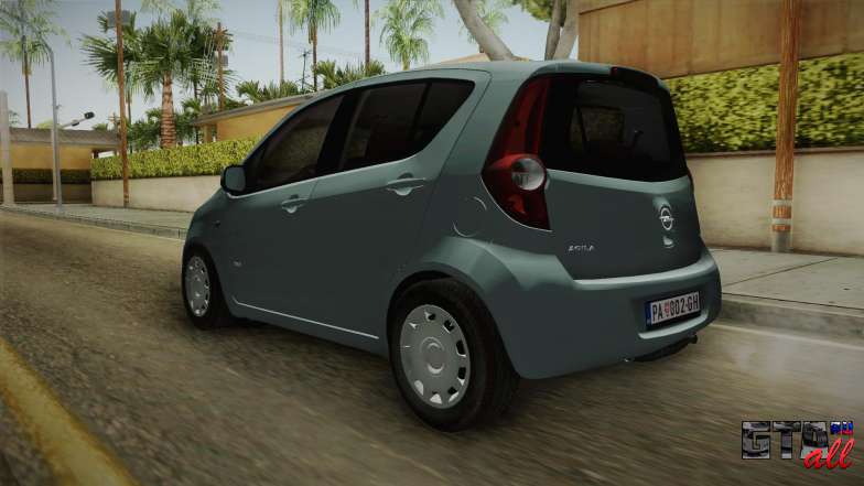 Opel Agila для GTA San Andreas - задняя часть