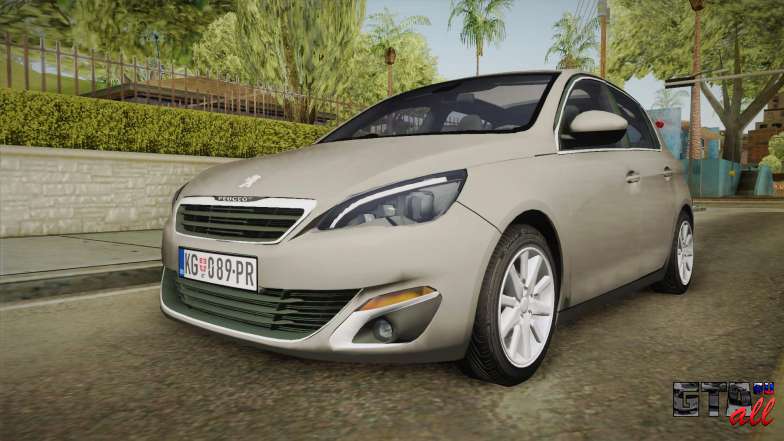 Peugeot 308 2017 для GTA San Andreas - вид спереди