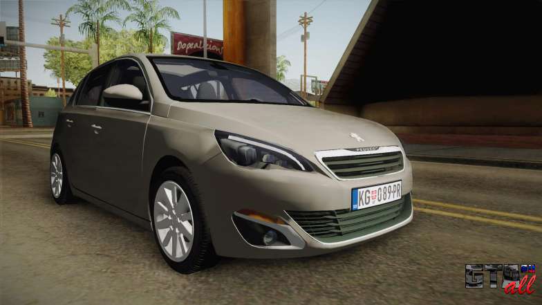 Peugeot 308 2017 для GTA San Andreas - передняя часть