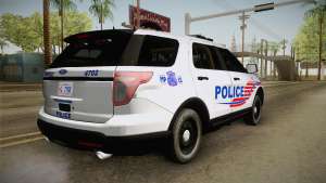 Ford Explorer 2013 Police для GTA San Andreas - вид сзади