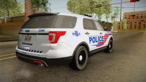 Ford Explorer 2016 Police для GTA San Andreas - вид сзади