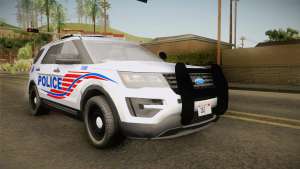 Ford Explorer 2016 Police для GTA San Andreas - передняя часть