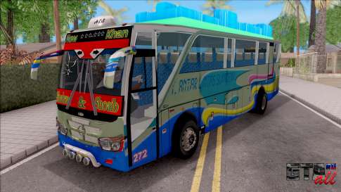 New Khan Bus G для GTA San Andreas - вид спереди