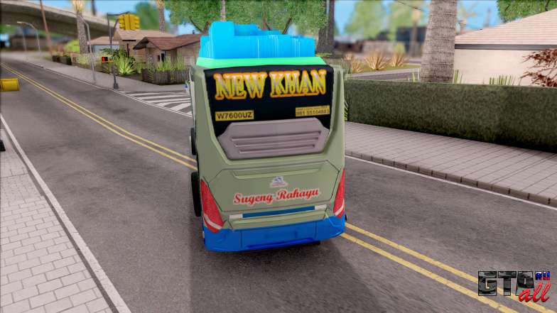 New Khan Bus G для GTA San Andreas - вид сзади