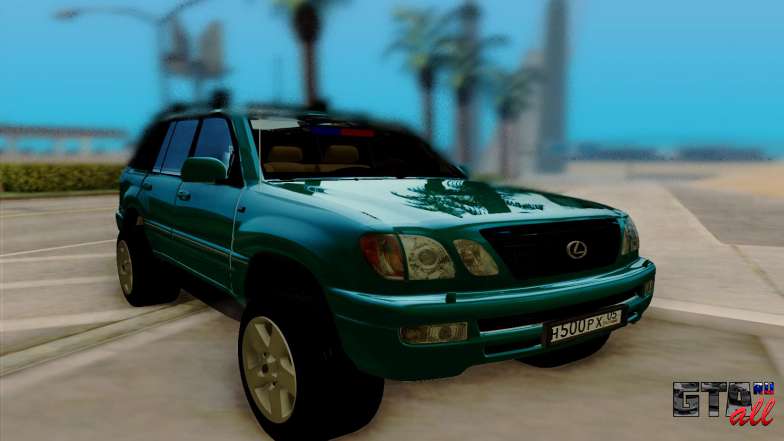 Lexus LX470 FBI для GTA San Andreas - вид спереди