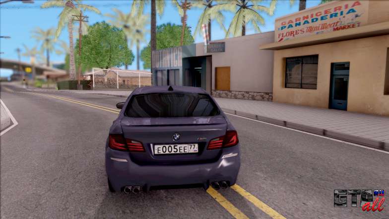 BMW M5 HQ Lowest Poly для GTA San Andreas - вид сзади