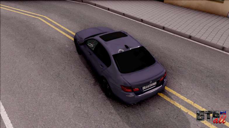 BMW M5 HQ Lowest Poly для GTA San Andreas - вид сверху