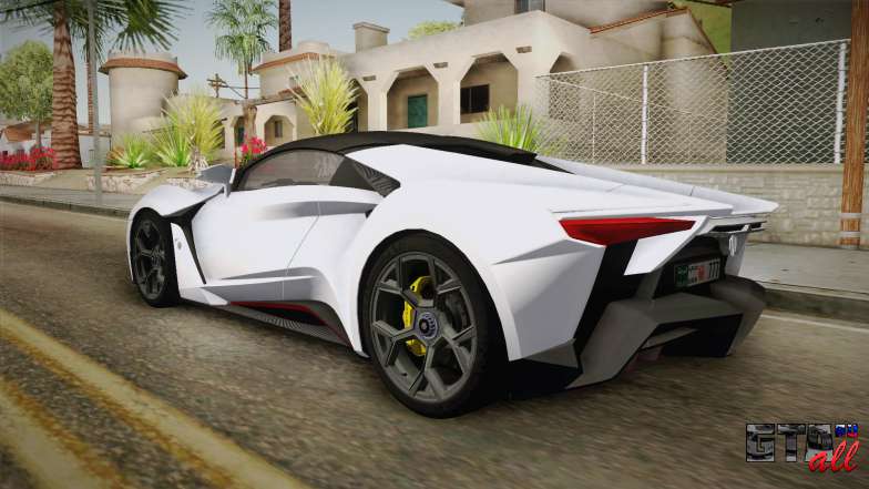 W Motors - Fenyr Supersports 2017 Dubai Plate для GTA San Andreas - вид сзади