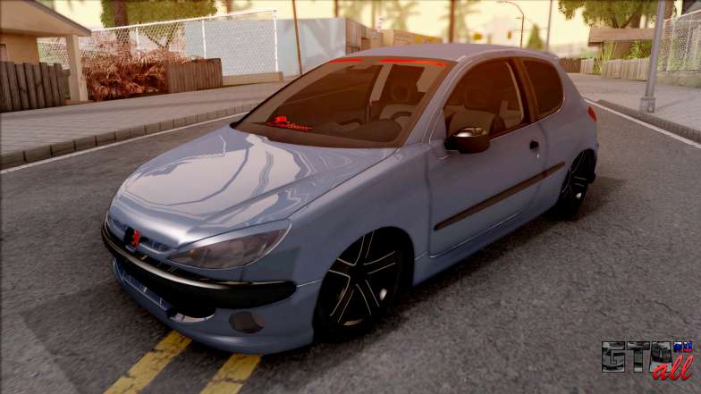 Peugeot 206 FR для GTA San Andreas - вид спереди