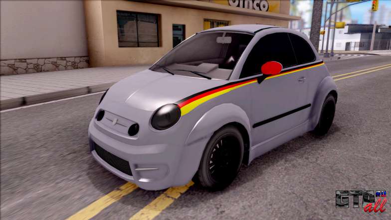 Fiat 500 Abarth для GTA San Andreas - вид спереди