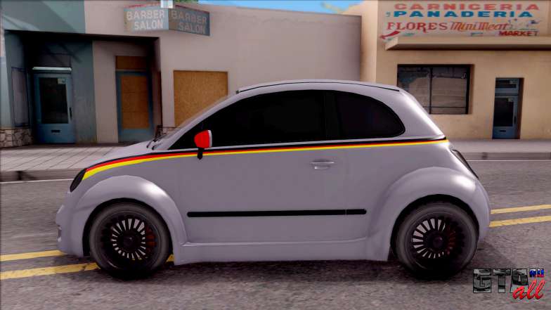 Fiat 500 Abarth для GTA San Andreas - вид сбоку