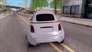 Fiat 500 Abarth для GTA San Andreas - вид сзади