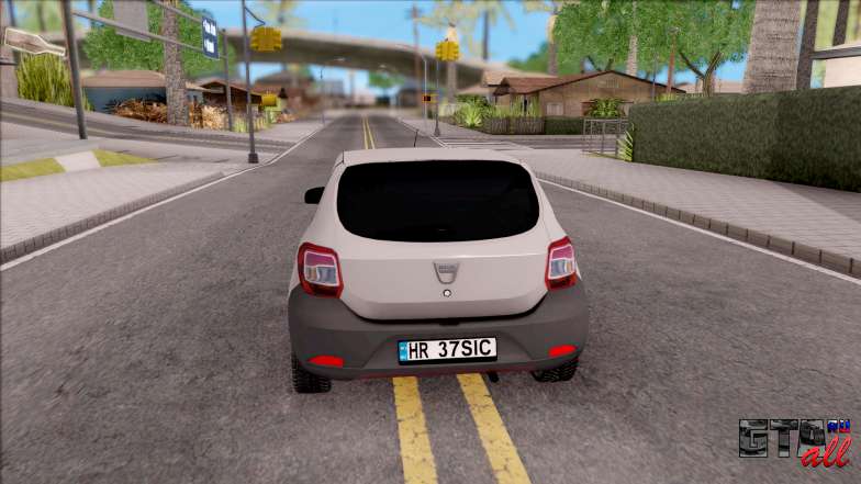 Dacia Sandero 2013 для GTA San Andreas - вид сзади