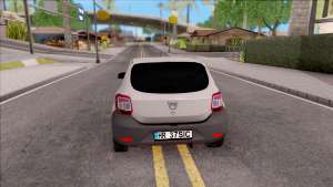 Dacia Sandero 2013 для GTA San Andreas - вид сзади