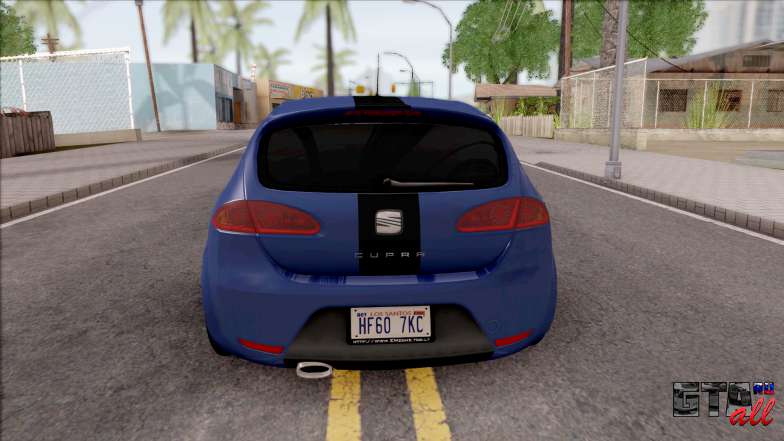 Seat Leon Cupra для GTA San Andreas - вид сзади