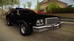 Ford Gran Torino Police LVPD 1975 для GTA San Andreas - вид спереди