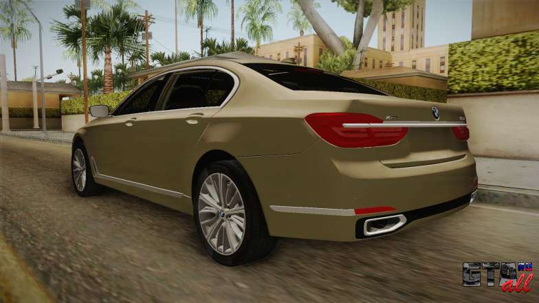 BMW 7-series G12 Long 2016 для GTA San Andreas - задняя часть